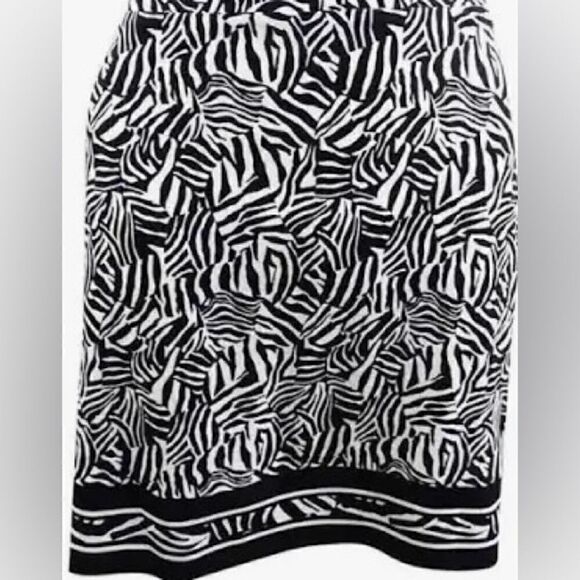 🛍️Michael Michael Kors 🎀Women’s Zebra Border Print Size Medium Skirt 💥 - Picture 3 of 9